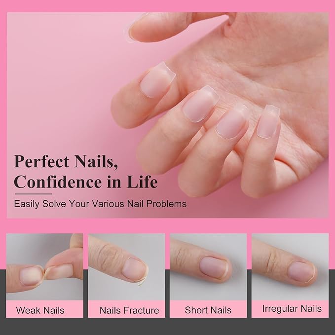 Short Coffin Nail Tips, 360pcs Clear Acrylic Nail Extension Set in 15 Sizes, Matte Short Coffin Full Cover Press on False Nail Tips for Nail Art, Spring Summer DIY Salon Gift