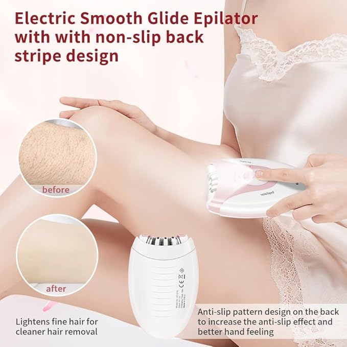 Facial Epilator for Women, Epilators Hair Removal for Face, Epilators with LED Light, Two Speed Hair Removal Device, Epilator for Women, Pluxy Facial Hair Removal for Bikini Arm Legs Armpits