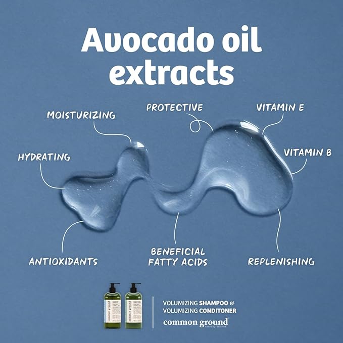 COMMON GROUND 3 Hand Wash & 1 Shampoo & Conditioner Bundle (5 Items), Paraben & Cruelty Free, Organic, Vegan, Plant-Based, Botanical Scent & Avocado Oil Extracts, Men, Women, Sensitive