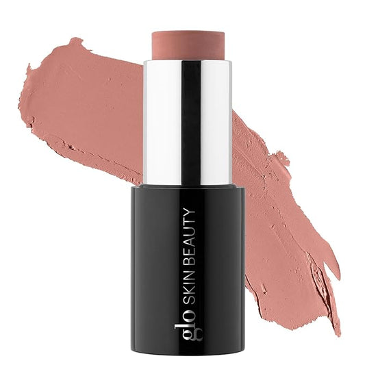 Glo Skin Beauty Cream Blush Stick (Hush) | 3-in-1 Multitasking Long-Wear Cheek, Lips + Lids Stick | Packed with Skincare Benefits