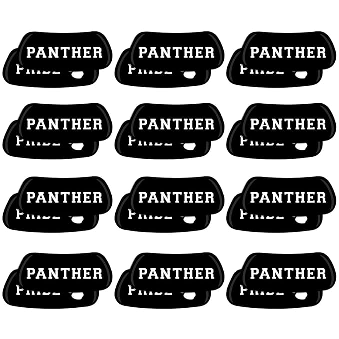 Anderson's Panther Pride and Paw EyeBlacks, 12 Pairs per Package, School Spirit, Spirit Gear, Sports Fan Gear, Football Cheerleader Accessories, Homecoming