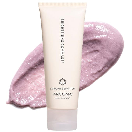 ARCONA Brightening Gommage - Exfoliate + Brighten with Jojoba Beads, Zeolite + Antioxidant Rich Blueberry + Cranberry Extracts - Made In The USA