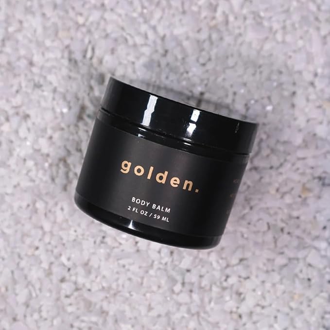 Golden Grooming Co. Men's Body Balm - Intense Repair Balm for Extra Dry Skin - Naturally Derived, Hydrating Formula - Suitable for All Skin Types with Coconut Oil & Mango Butter - 2 FL OZ