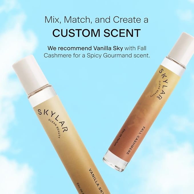 Skylar Vanilla Sky Eau de Parfum -Hypoallergenic & Clean Perfume for Women & Men, Vegan & Safe for Sensitive Skin-Notes of Cappuccino, Vanilla & Caramelized Cedar - 10mL /0.33 Fl oz