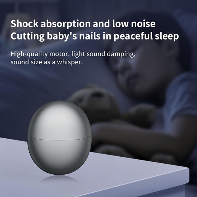 Electric Nail Clipper for Baby, Adults & Seniors - Safe USB Rechargeable Nail Trimmer with LED Light & Adjustable Speed - Gentle & Precise Nail Care Tool for All Ages