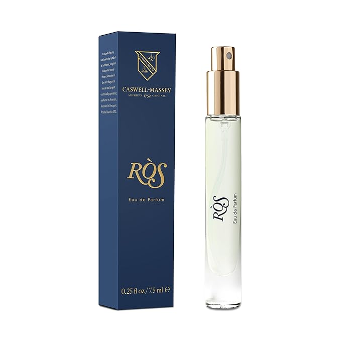 Caswell-Massey RÒS Eau de Parfum Discovery, Modern, Floral Masculine Fragrance with Rose & Dark Amber, Long-Lasting Men’s Fragrances, Travel Size Vial, Perfume for Men, 0.25 Fl Oz
