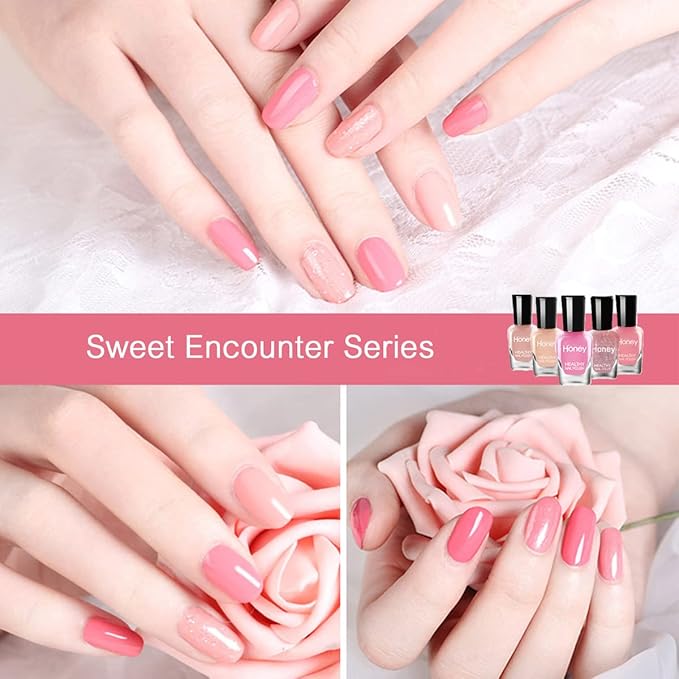 Non Toxic Nail Polish Set, Easy Peel Off and Fast Dry Nail Polish Set for Pack, Eco Friendly & Organic Water Based Nail Polish for Women,Teens