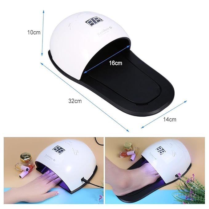 FILFEEL 48W LED Nail Dryer Lamp, Machine Nail Art Tools for Nail Gel Polish Curing with Smart Sensor Manicure Pedicure Tool(US Plug)