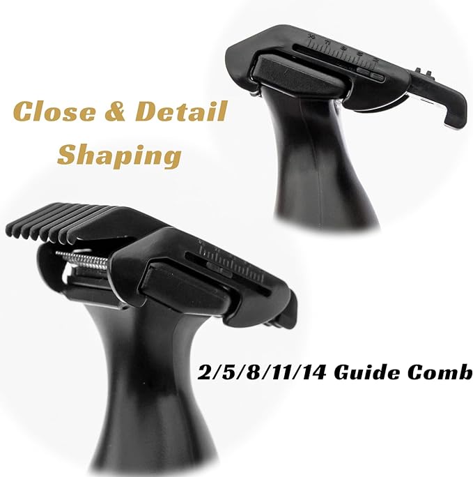 URBANER Adjustable Beard Trimmer for Men, Mustache Edger, Battery Operated, Waterproof Beard Trimmer Cordless, Portable Clipper for Travel Grooming, Gift for Men, Gifts MB-042