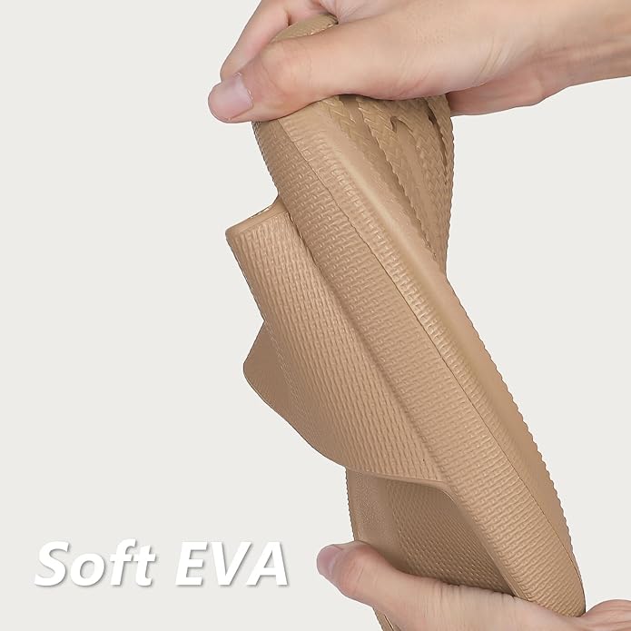 Menore Slippers for Women and Men Quick Drying, Parent-Child EVA Open Toe Soft Slippers, Non-Slip Soft Shower Spa Bath Pool Gym Beach House Sandals for Indoor & Outdoor