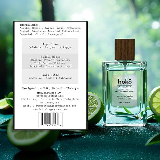 HOKO Untamed No. 5 – Premium Impression of Sauvage | Extrait de Parfum, 1.7 Oz | Bold Bergamot, Spicy Pepper & Musk | Long-Lasting Inspired Mens Cologne | Luxury Perfume