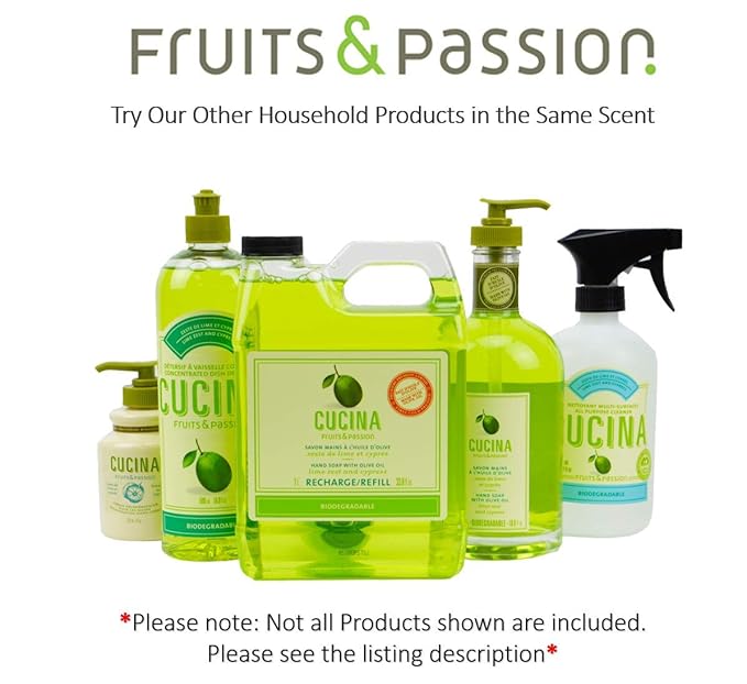 Fruits & Passion Cucina Lime Zest and Cypress Hand Butter and Regenerating Cream Bundle