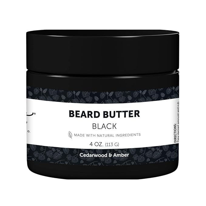 Detroit Grooming Co. Beard Butter for Men | Softens, Thickens & Hydrates with Safflower Oil & Shea Butter | Black Scent, 4oz