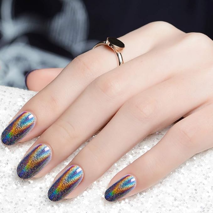 Artdone 23 Jars Chrome Nail Powder with Base& top Coat,Color Gel,Metallic Mirror Effect Holographic Chameleon Pigment 1g/Jar for Nail Art Gel Polish Mermaid Unicorn Dipping Powder