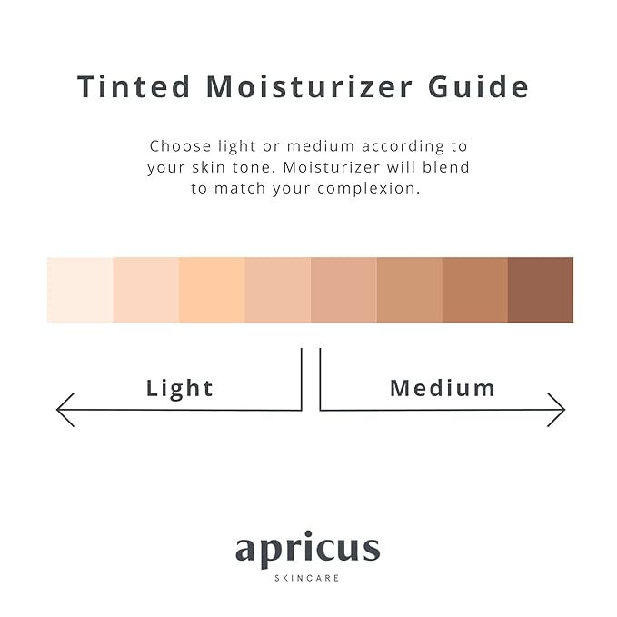 Tinted Moisturizer for Men by Apricus Skincare | Face Moisturizer Anti Aging and Anti-Redness | Dark Spot Concealer Cream and Redness Corrector | Matte Acne Face Moisturizer, 0.67 Oz, (Medium)