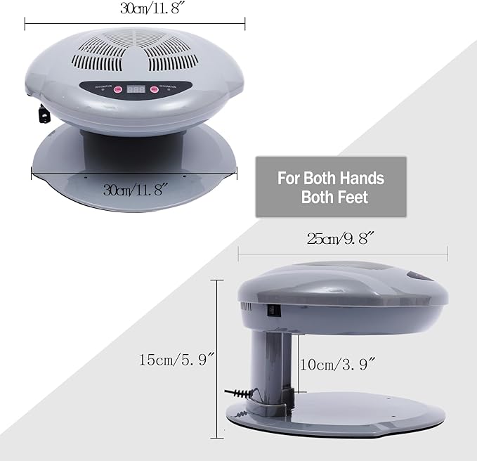 Professional Nail Dryer,400W Air Nail Fan Blower Dryer Machine Auto Induction Warm and Cool Wind,Manicure Tool with Sensor,for Fingernail & Toenail Curing,Silver