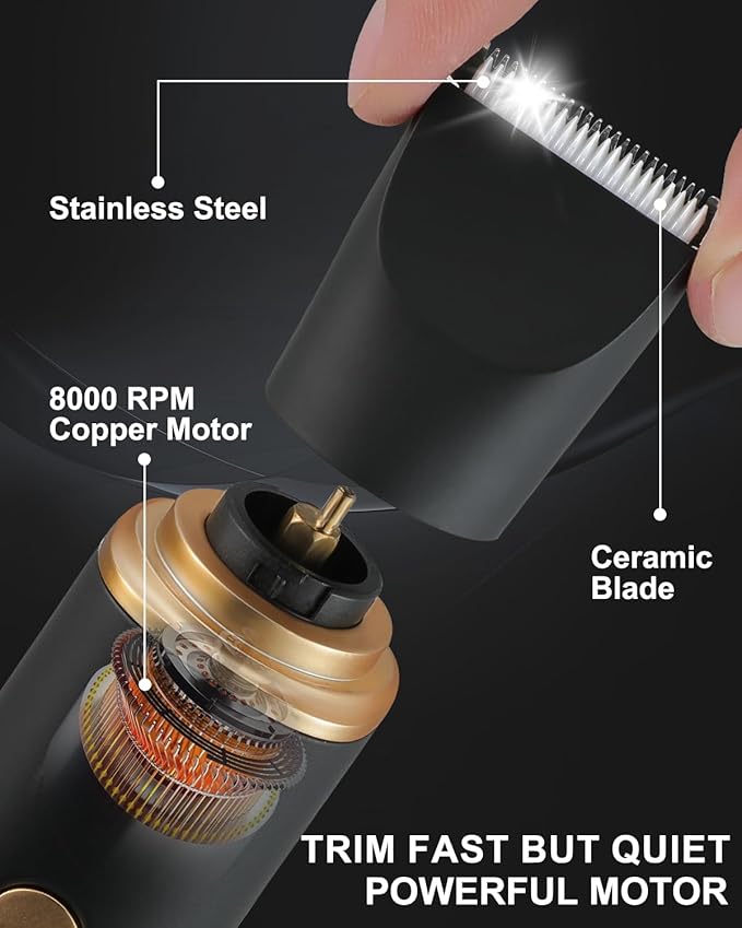 Manscape Body Hair Trimmer for Men-3 IN 1 Electric Razor Groin Groomer,IPX7 Waterproof,Versatile Hair Trimmer for Ball/Pubic/Chest/Beard/Nose Hair Trimmer,USB-C Rechargeable,Gifts for Him Dad