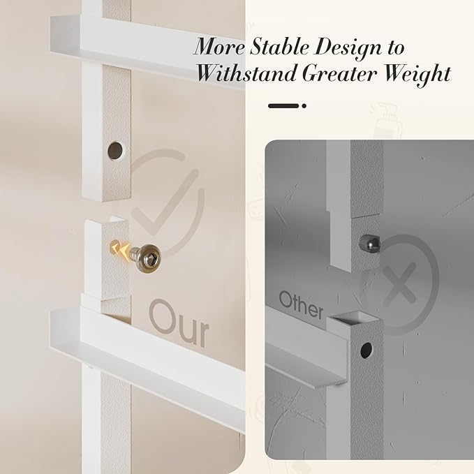 Makeup Organizer Cart with 2 Drawers, Rolling Bathroom Organizers and Storage- Versatile Skincare Perfume Storage Vanity Organizer, Natural Wood and White Iron