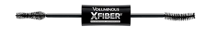 L’Oréal Paris Makeup Voluminous X Fiber Waterproof Mascara with Black Primer, Blackest Black, 1 Tube