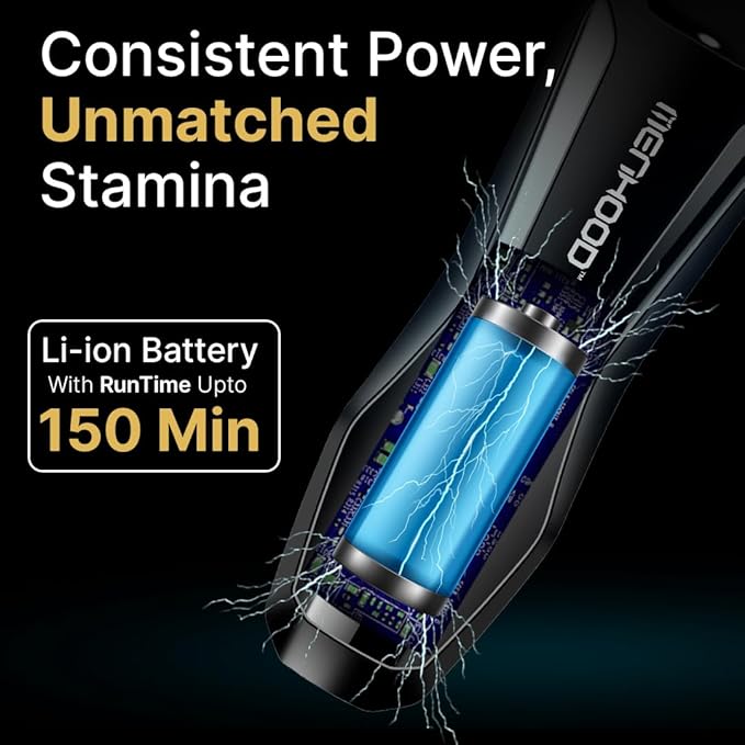 Grooming Trimmer 2.0 – Groin & Body Trimmer for Men with Replaceable Ceramic Blade Heads & IPX7 Water Protection – Snag-Free Ball Shaver with 150-Minute Run Time