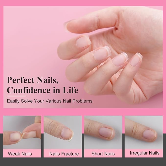 Short Square Nail Tips, 360pcs Clear Acrylic Nail Extension Set in 15 Sizes, Matte Short Square Full Cover Press on False Nail Tips for Nail Art, Autumn Halloween Thanksgiving DIY Salon Gift