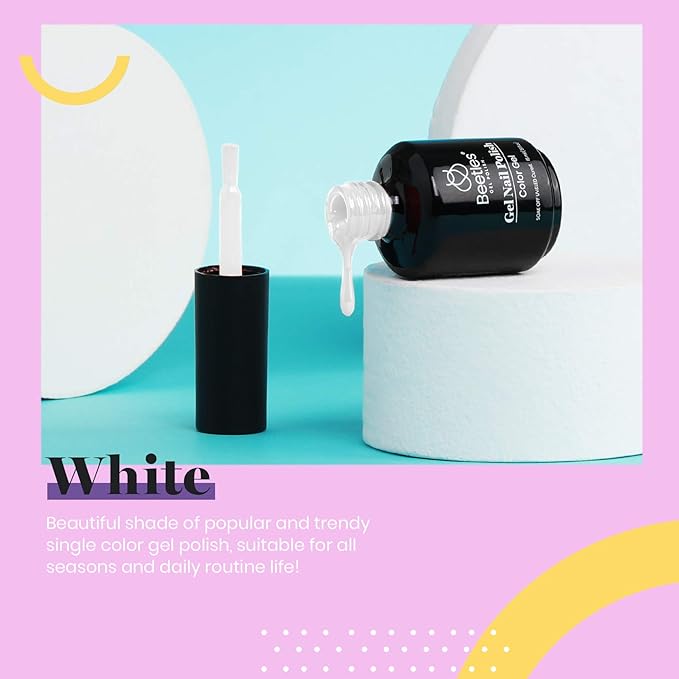 beetles Gel Polish 20 Colors Gel Nail Polish Luxury Club Collection with 1 Pcs 15ml White Color Soak Off Gel Polish with Glossy & Matte Top Coat and Base Coat, Red Green Soak Off Shiny Blue Glitter