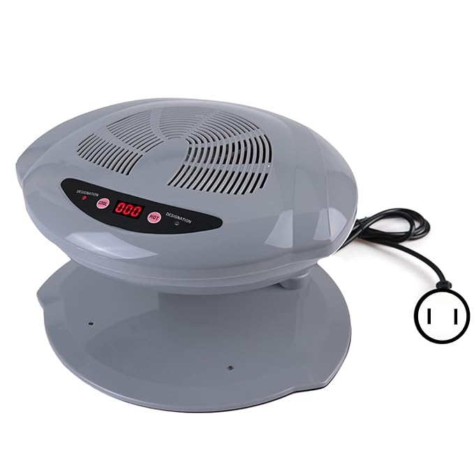Air Nail Dryer, 2 in 1 Hot and Cold Air Nail Fan Blow Dryer for Regular Nail Polish, Automatic Sensor Manicure Drying Nail Dryer for Home and Salon Use, Grey