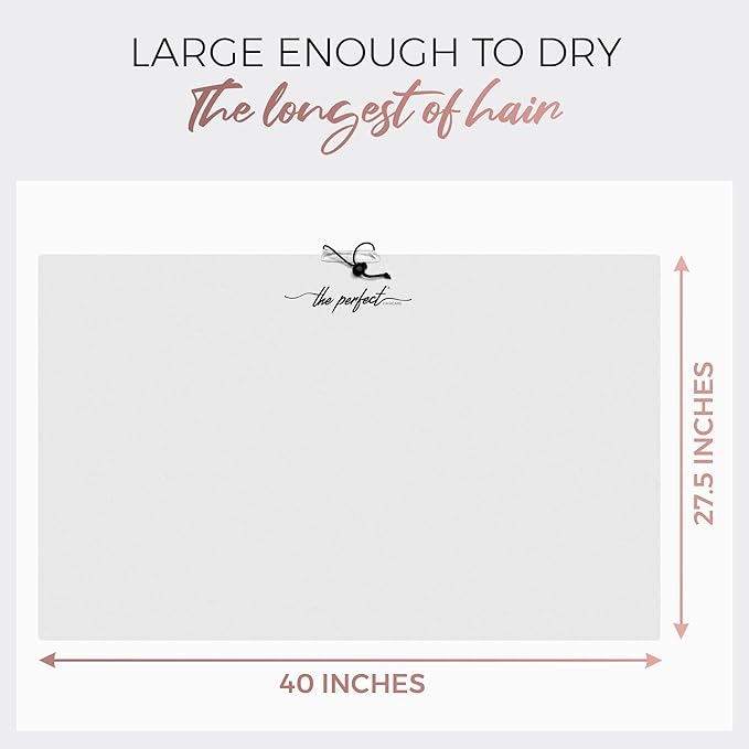 THE PERFECT HAIRCARE Microfiber Hair Towel Wrap for Women - Absorbent Quick Drying Turban for Wet, Curly, and Long Hair for Women, Girls, and Kids - Anti Frizz White