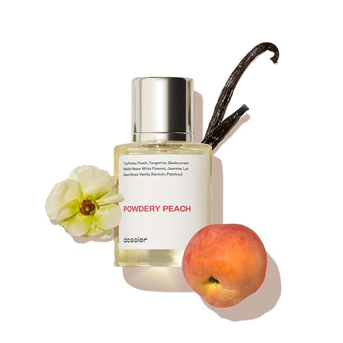 Dossier - Powdery Peach - Eau de Parfum - Inspired by J.Choo I Want Choo - Perfume Luxury - Pure Infused - Paraben-Free - Vegan - For Women - Fragrance 1.7 Fl oz (Spray 50ml)