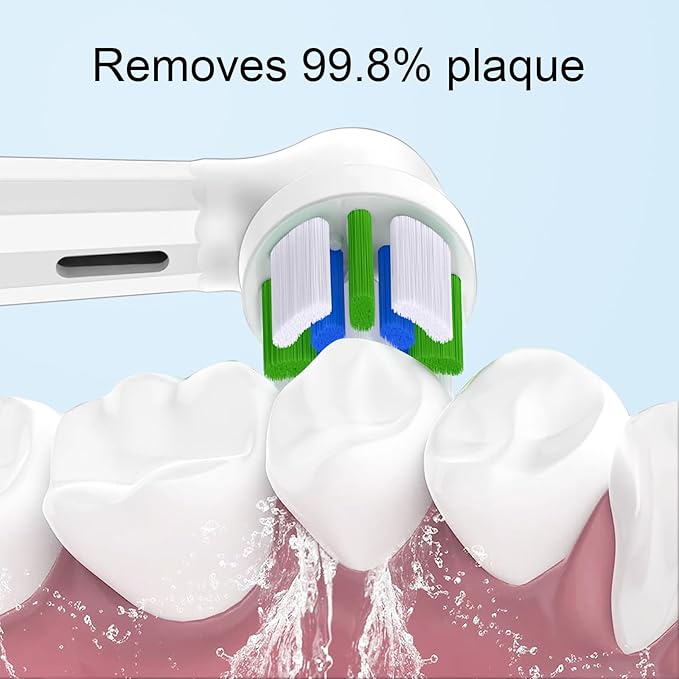 Electric Toothbrush Heads Compatible with Oral B iO Replacement Heads, Soft Bristles& 16° Angled Design,Fit for iO 8/9/10 Models,8 Count for Family Sharing