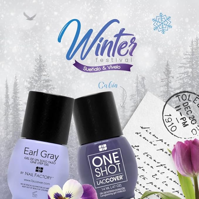 NAIL POLISH GEL SET WINTER COLLECTION, 8 COLORS, 1/2 Fl Oz each one, by NAIL FACTORY
