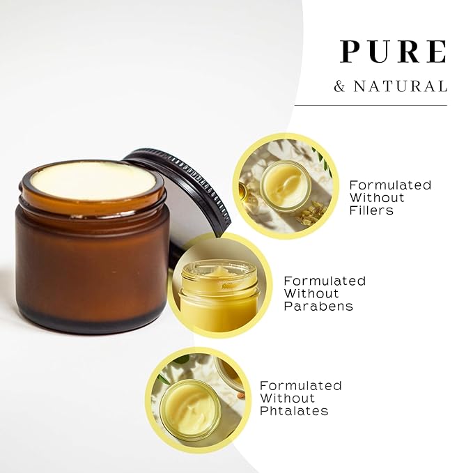 Vanman’s Tallow and Honey Balm - Grass-Fed/Finished Bison Tallow and Essential Oils, Raw Manuka Honey, Organic Royal Jelly, Beeswax, Cold Pressed Olive Oil - Tallow Skin Care for Dry Skin - 2 oz