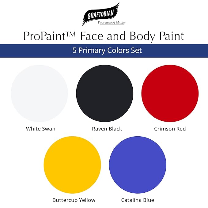 Graftobian Makeup ProPaint Face & Body Paint - Face Painting Set 5oz - Halloween Makeup - Costume Makeup for Adults - Body Paints for Adults - Face Paint Makeup - Skin Paint - Makeup Paint