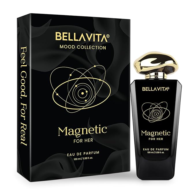 BELLAVITA Luxury Mood Collection MAGNETIC Perfume for Women 100ml | Pheromone Inspired Technology Long Lasting Fragrance | Notes of Rose, Jasmine and Cherry | Gourmet, Spicy Premium Fragrance