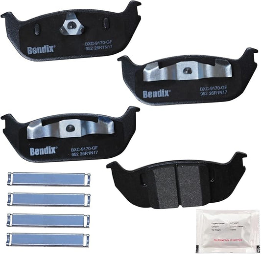 Bendix Priority1 CFC952 Ceramic Rear Brake Pads for Lincoln Aviator 2005-2003