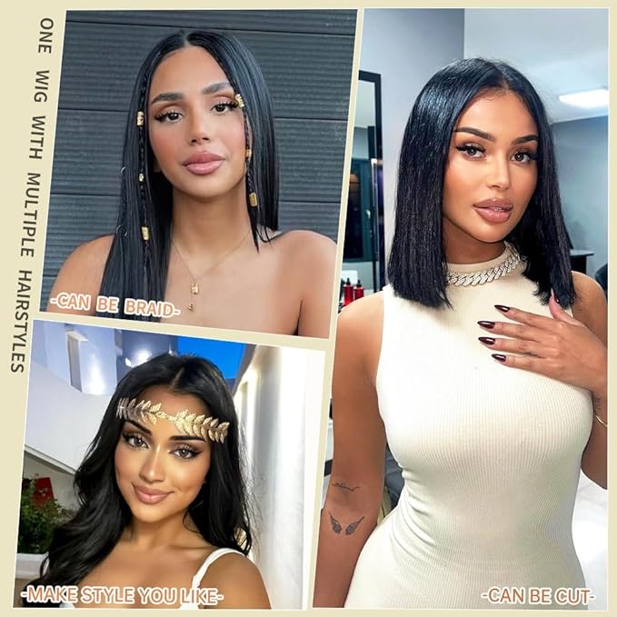 5x5 HD Straight Lace Closure Wigs Human Hair Wear and Go Glueless Wigs Human Hair Pre Plucked Pre Cut with Baby Hair 180 Density Straight Transparent Lace Front Wigs For Women 30 Inch