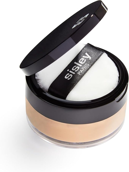 Sisley Paris Phyto-Poudre Libre, 4 Sable - Beauty-Enhancing, Ultra-Light Loose Translucent Powder - Mattifies Skin & Sets Makeup - All Skin Types - Includes Velvet Powder Puff