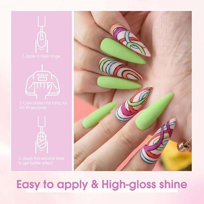 VENALISA VIP4 65PCS Gel Nail Polish Set, 60 Colors 7.5ML White Black Pink Nude Gel Polish Colors Nail Art Starter Kit