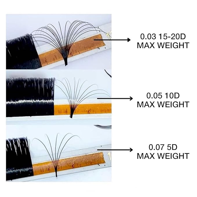 LASHVIEW Faux Eyelash Extensions Volume Fan for Professional Salon UseThickness 0.05mm Soft D Curl Length 8-15mm mixed Semi-Permanent Individual Silk Lashes