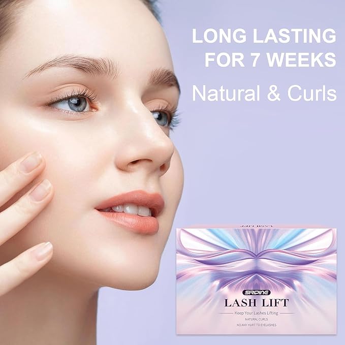 Lash Lift Kit, Eyelash Perm Kit, 5 Sets Lash Perm Kit Eyelash Lift Kit, Eyebrow Lamination Easy for Beginner, Professional Eyelash Curling Lash Extension Set, Home Achieve Semi-Permanent Curling