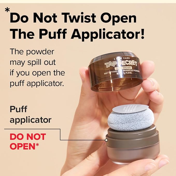 I DEW CARE Biotin Clarifying Dry Shampoo - Tap Secret Dark Brown Refill | Strengthening & Volumizing, Powder Type, Refillable, Travel size, Non-aerosol, Brunette, Mother's Day, 0.24 Oz