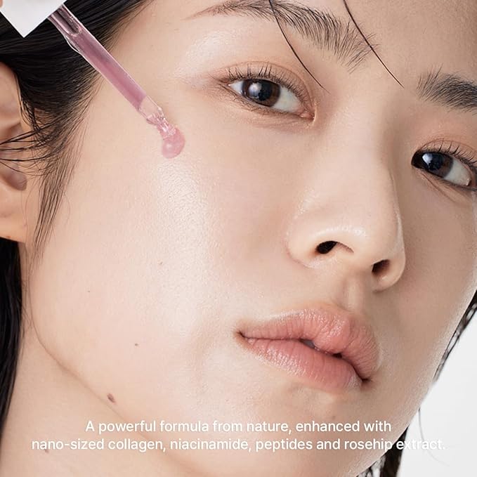 Red Collagen + Peptide Smoothie Serum, 8% Niacinamide, Vitamin C, Vitamin E, lifting anti-aging serum for skin texture for glass skin