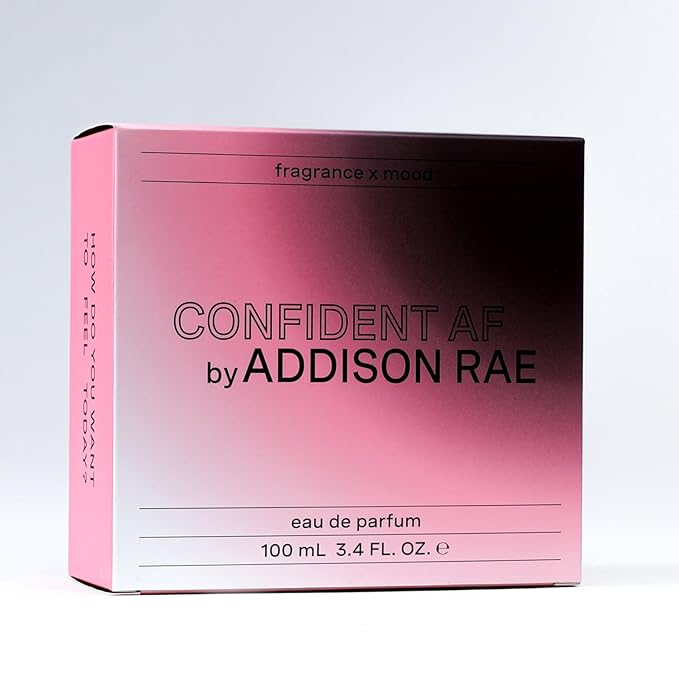 Addison Rae Fragrance Confident - Luxury Perfume for Women -Fruity Floral Scent - Eau De Parfum -Notes of Vanilla, Strawberry, Jasmine -Long Lasting Vegan Travel Cologne- Gift for Her-3.4oz EDP Spray