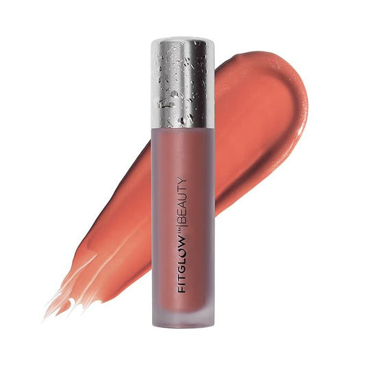 FITGLOW Beauty - Lip Color Serum | Vegan, Woman-Owned Clean Beauty (Koi - Peach Spice Nude)