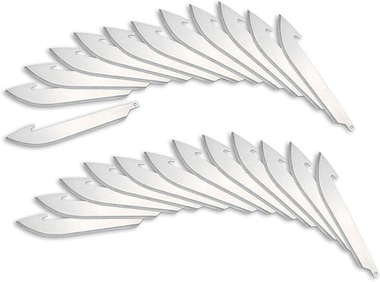 OUTDOOR EDGE 3.5" RazorSafe Replacement Sharp-Point Knife Blades, 24 Piece Value Pack
