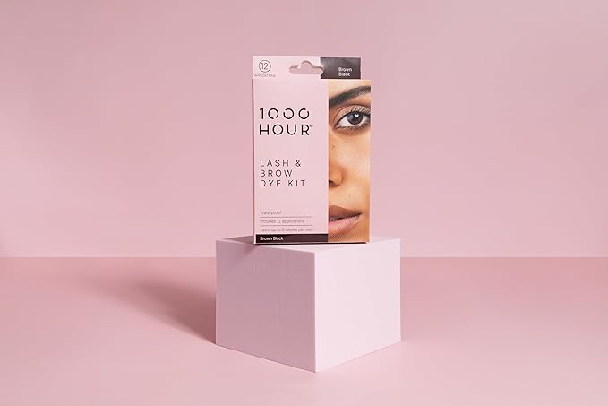 1000 Hour Professional Formula Lash & Brow Kit - Defined Brows w/a Long-Lasting Formula with Eyebrow Mascara - Brow Gel for Stunning Brows that Last Up To 6 Weeks with 12 Applications - Brown Black