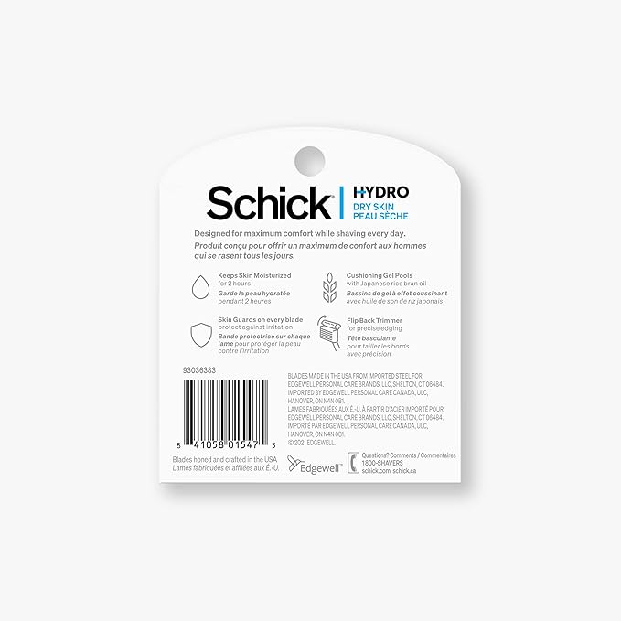 Schick Hydro 5 Sense Hydrate Razor Refills for Men, 12 Count (Pack of 1)