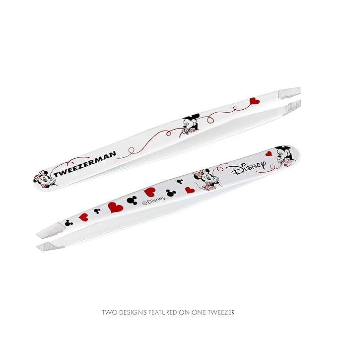 Tweezerman Disney's Mickey Mouse & Minnie Mouse Forever in Love Slant Tweezer - Eyebrow Tweezers for Women and Men
