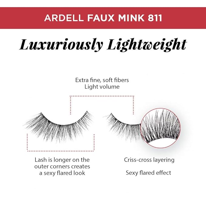 Ardell Faux Mink 811 Multipack Lightweight Lashes with Invisiband
