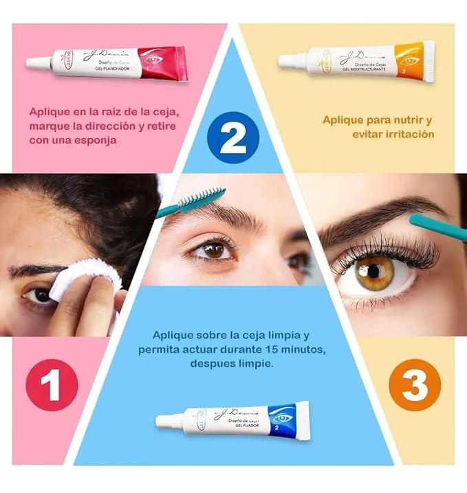 J Denis Eyebrow Design Kit | laminado de cejas kit profesional | planchado de cejas kit permanente